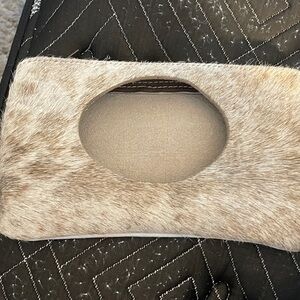 Elegant Tan Fur Clutch